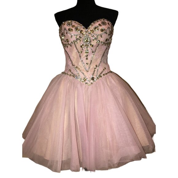 Luxury Designer Party Prom Dress Wedding Evening Cocktail Swarovski Corset Gown - Picture 10 of 16